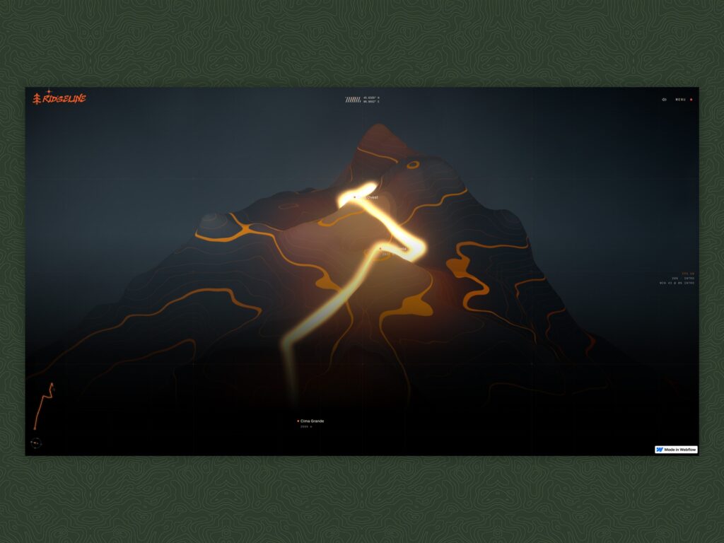 Создание Ridgeline: проектирование 3D-опыта в реальном времени в Webflow | Кодропс