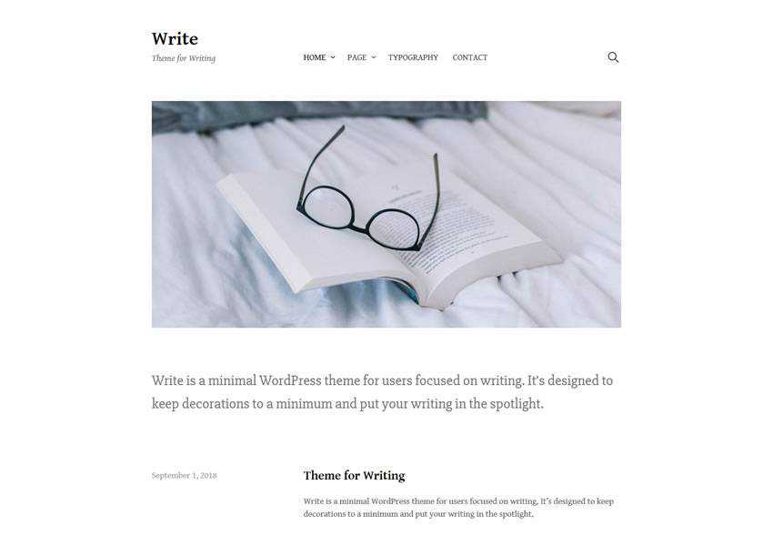написать бесплатную тему WordPress WP адаптивный блог Минималистичный дизайн Минималистичный легкий