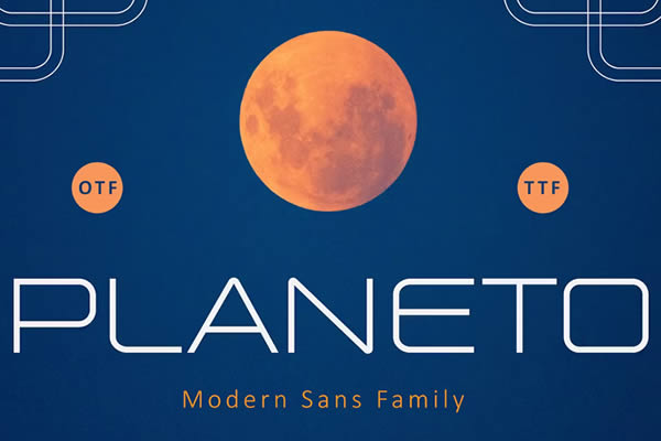 Шрифт Planeto Elegant Futuristic бесплатно