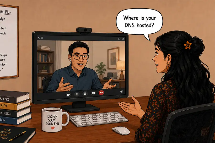 Прежде чем вносить изменения, выясните, где размещен DNS вашего клиента.